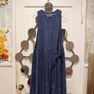 Kimchi Blue Women's Navy Apron Tie Midi Dress